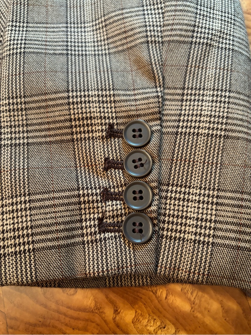 New York & Company Beige Plaid Blazer - Picture 5 of 10